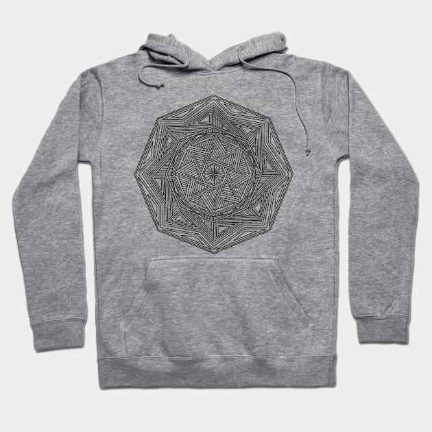 Mandala | Black No. 2 Hoodie by Jande Summer